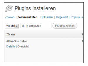 plugin installeren