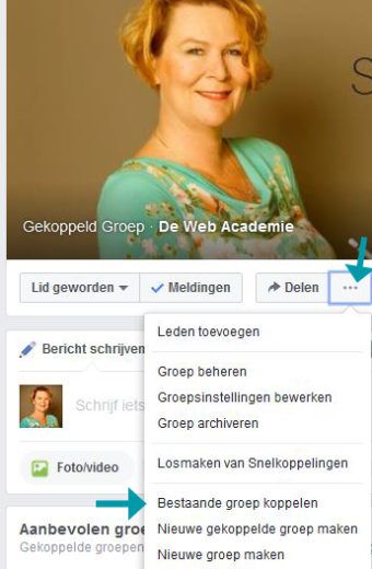 facebook groep koppelen aan je pagina